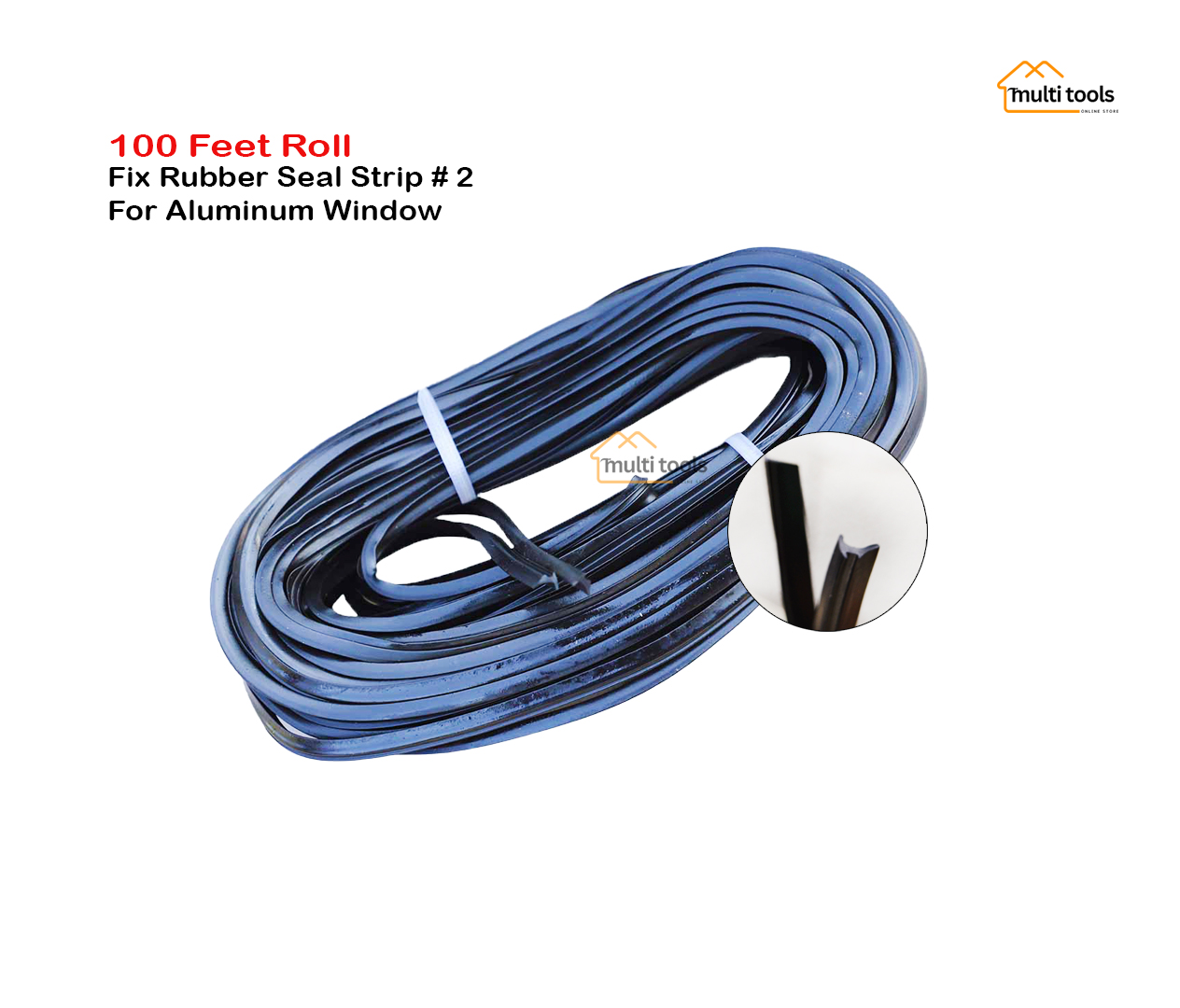 (100 Ft Roll) No-2 Rubber Seal Strip For Aluminum Window Glass